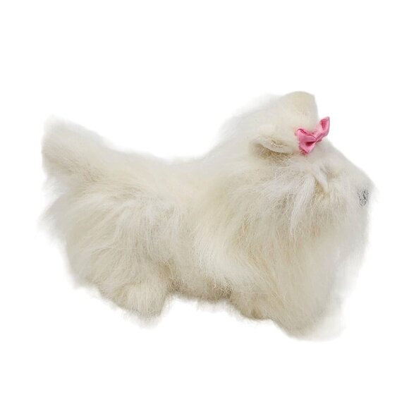 Circo White Maltese Puppy‎ Dog Stuffed Animal Plush 8 Inch Pink Bow Little Toy - Picture 6 of 9
